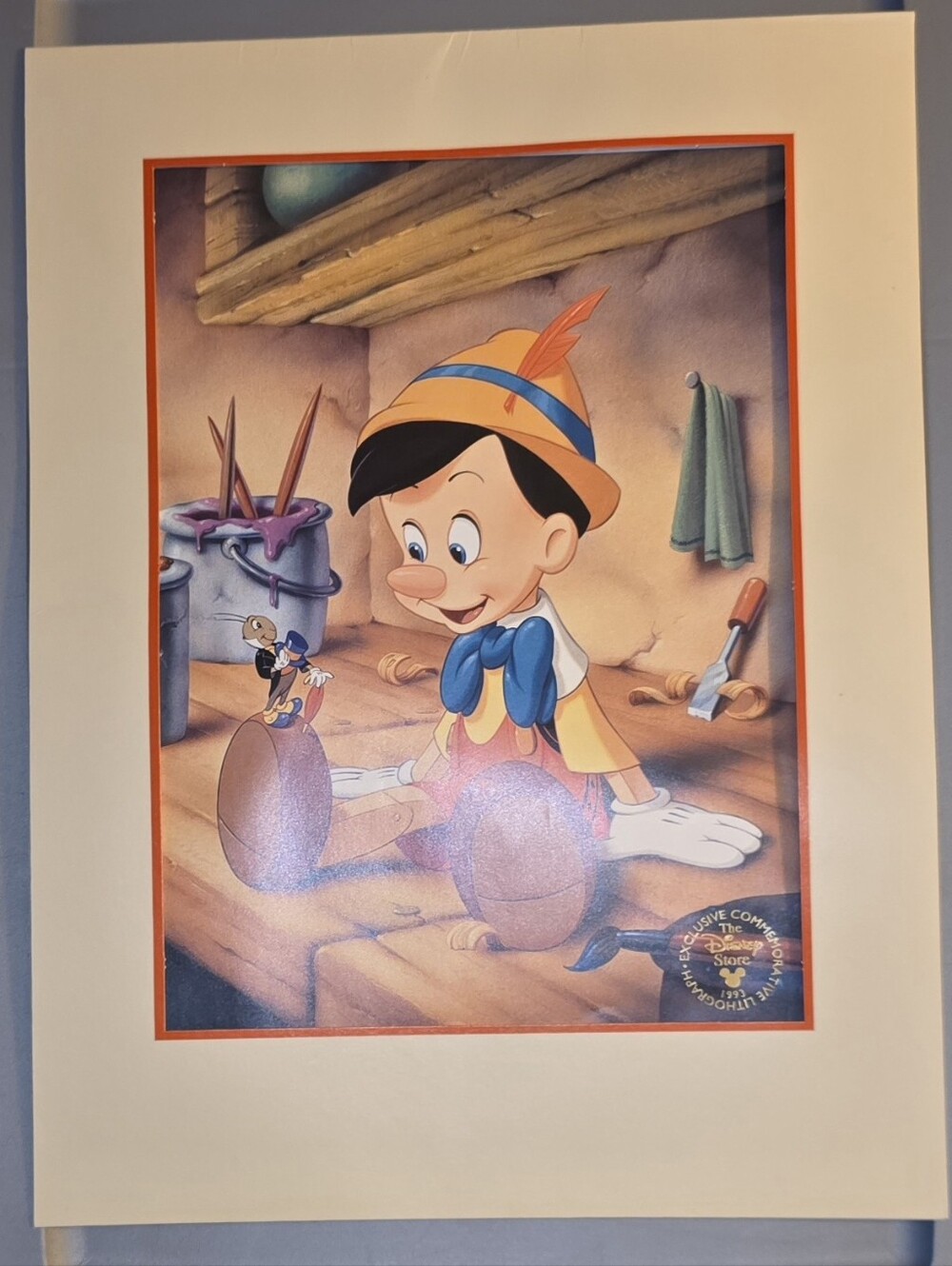 Disney Pinocchio Commemorative  Lithograph 1993